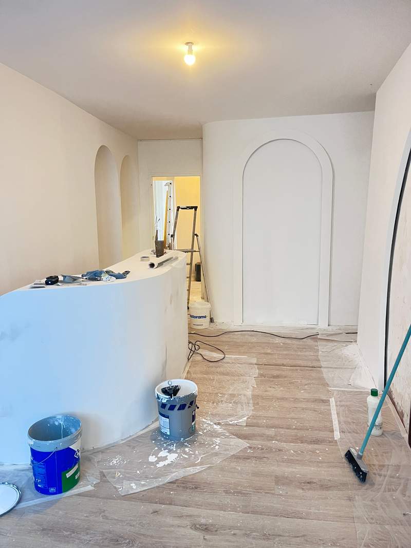 Réalisation HMD Plaquiste à Compiègne (60200) - Création décorative sur mesure — Institut Beige, Compiègne